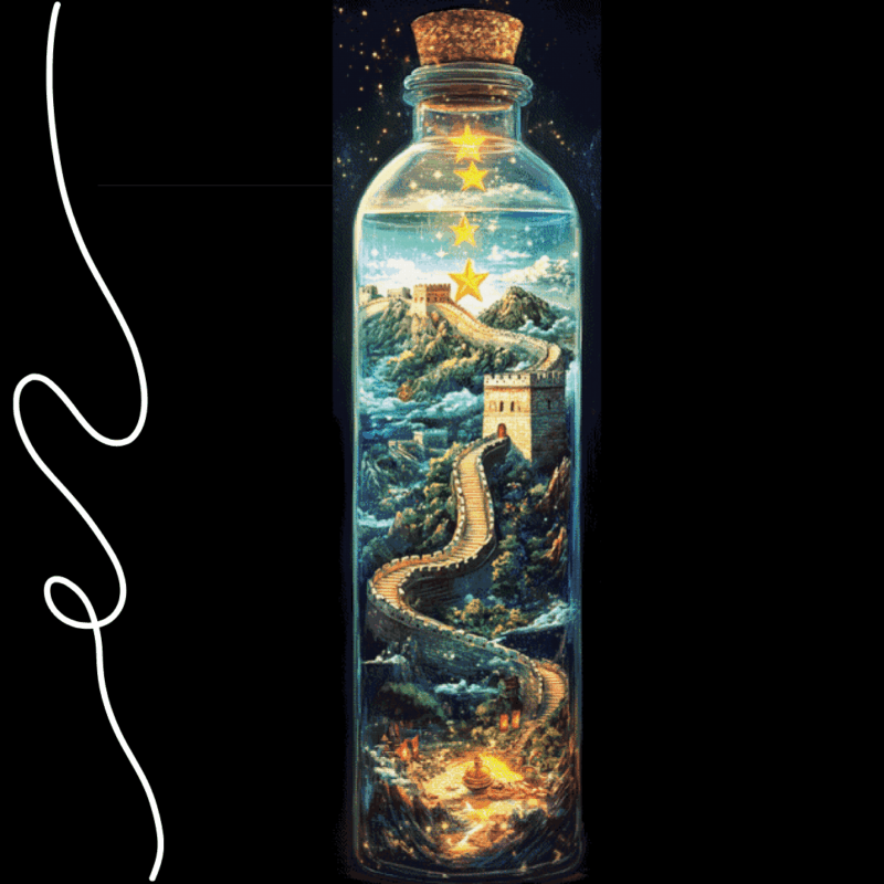 Life in a Bottle - China by Sakura.Cherry ai 50×160 80 Farben | Ai Art