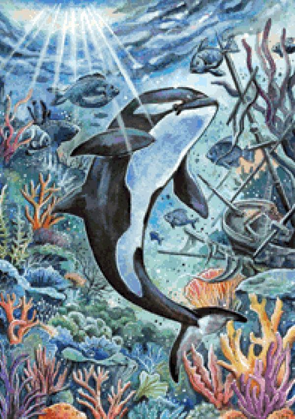 Echoes of the Deep by Harenas Artwork ai 50x70 124 Farben – Bild 2