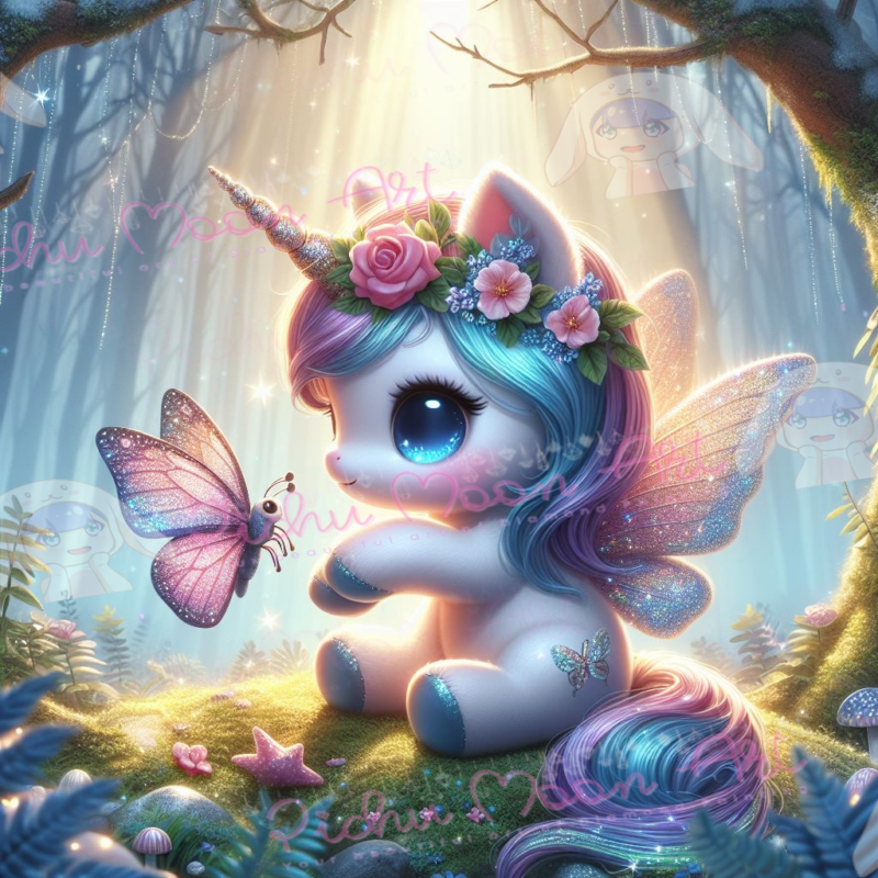 Sternenlicht im Schmetterlingswald by Lexxy 50x50 141 Farben | Ai Art