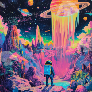 Cosmic Odyssey by Salzkatze.ai 70x100 254 Farben | Ai Art