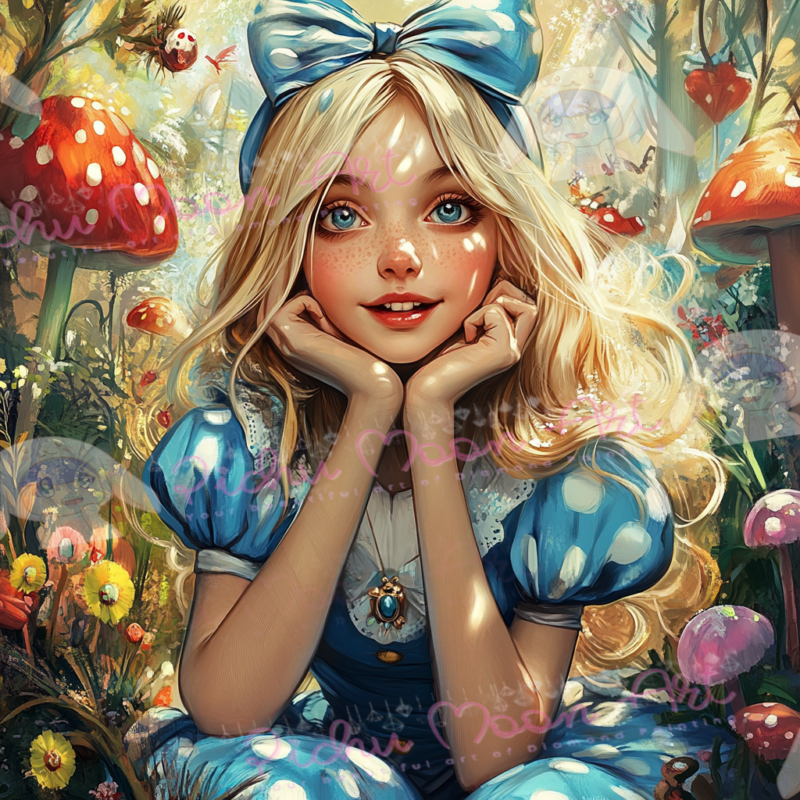 Das Lächeln im Märchenwald by Sakura cherry ai 50x50 78 Farben | Ai Art