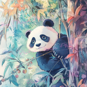 Forest Companion by Sakura cherry ai 50x50 80 Farben | Ai Art
