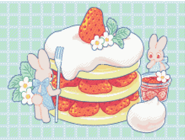 Erdbeer Pancake 30x40 Fullfairy Dust