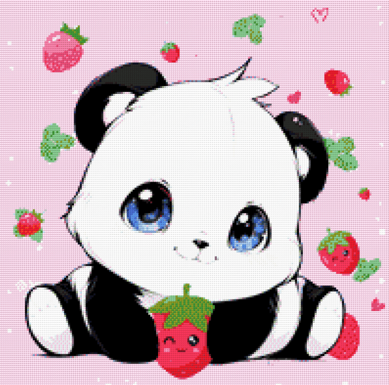 Pandaberries by Tiny Tami 50x50 51 Farben