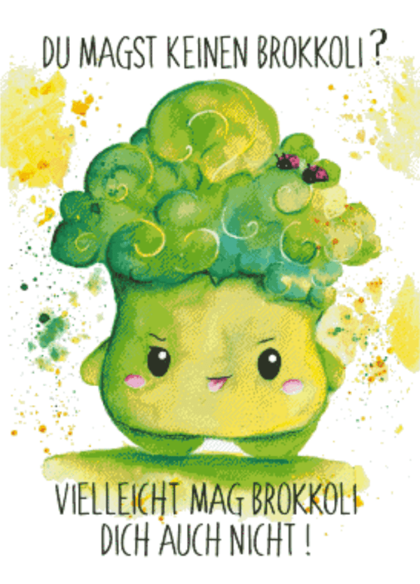 Brokkoli von Tiny Tami 50x70