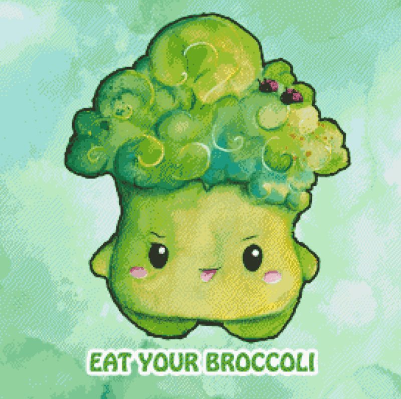 Eat your broccoli von Tiny tami 50x50