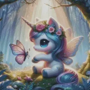 Sternenlicht im Schmetterlingswald by Lexxy ai 50x50 56 Farben