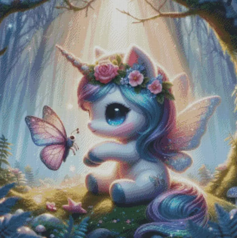 Sternenlicht im Schmetterlingswald by Lexxy ai 50x50 56 Farben