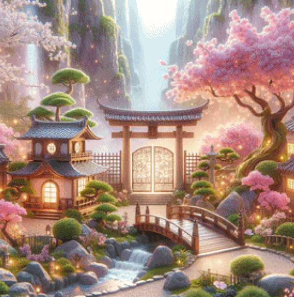 Jade Lantern street by Lexxy ai 70x70 209 Farben – Bild 2