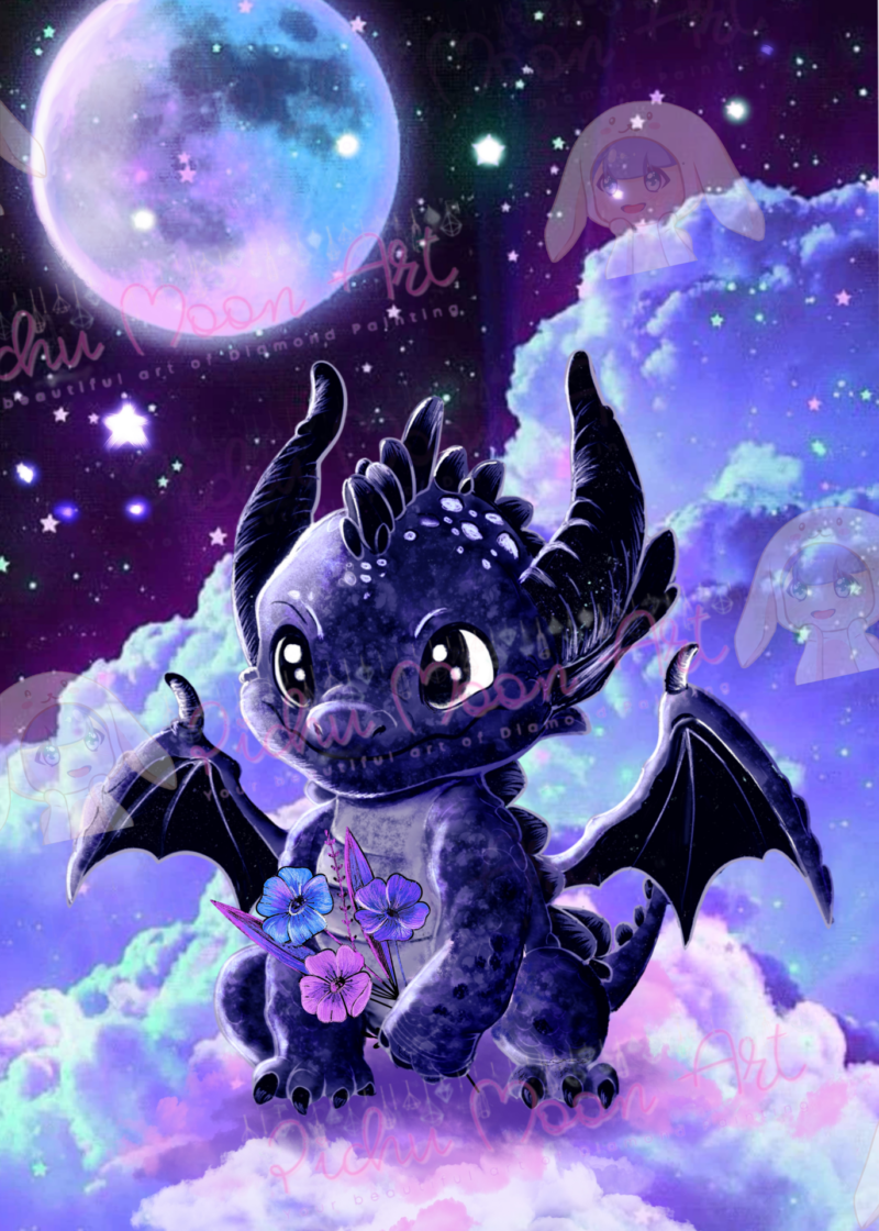 Wolkendrache by Tiny tami 50×70 67 Farben | Ai Art