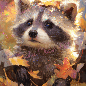 Autumn Raccoon Magic