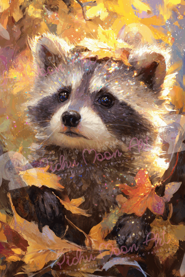 Autumn Raccoon Magic