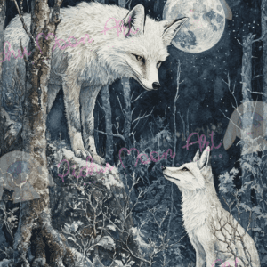 Foxes Beneath the Moon