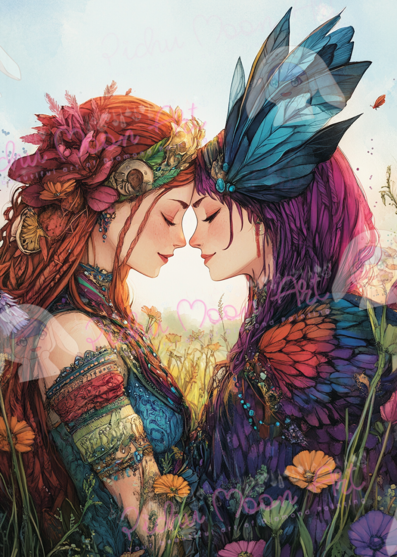 Liebende in der Dämmerung by Sakura.Cherry ai 50×70 79 Farben | Ai Art