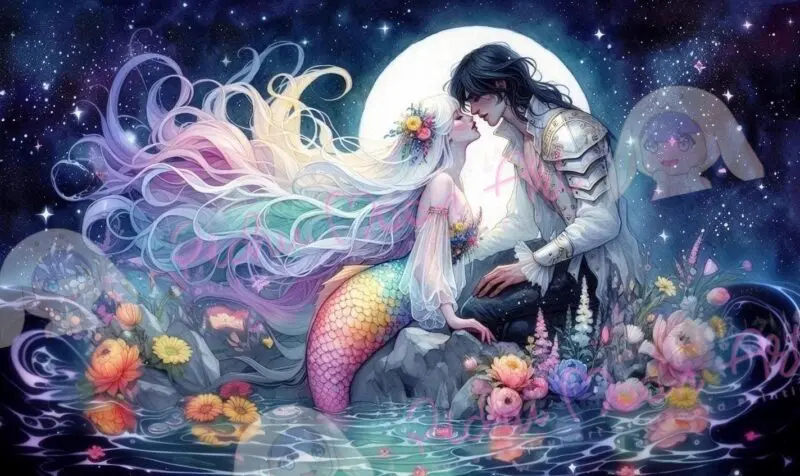 Die Nymphe und der Wanderer - Der Kuss