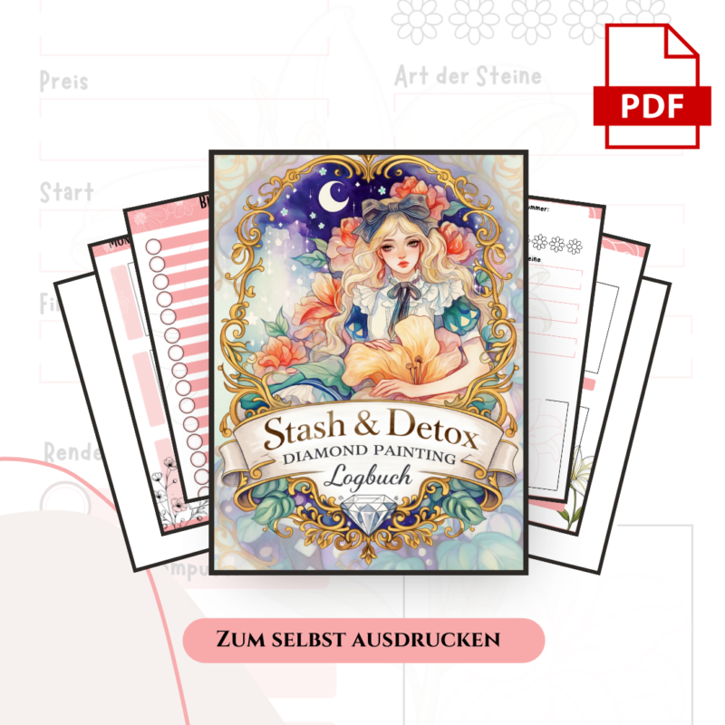 PDF Stash & Detox Diamond Painting Logbuch