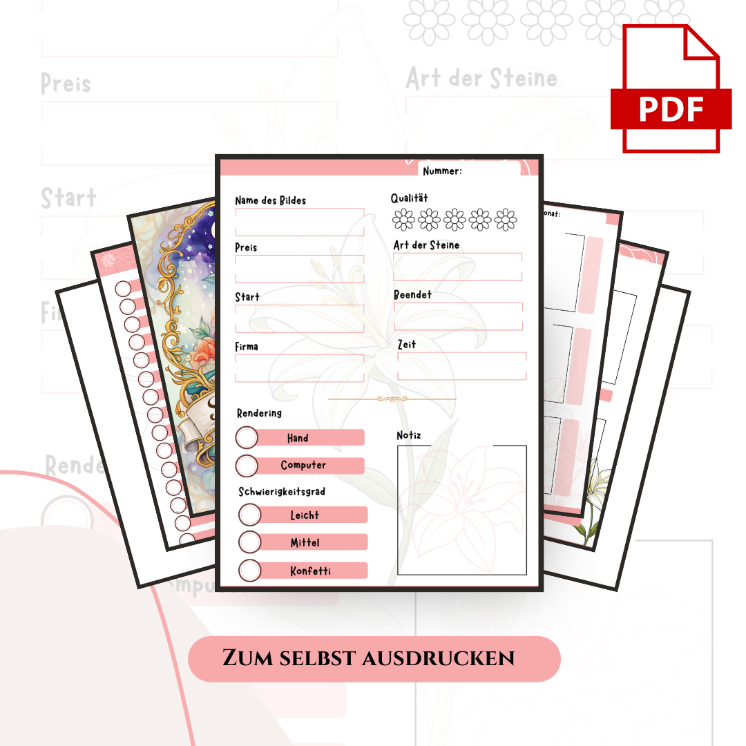 PDF Stash & Detox Diamond Painting Logbuch – Bild 5