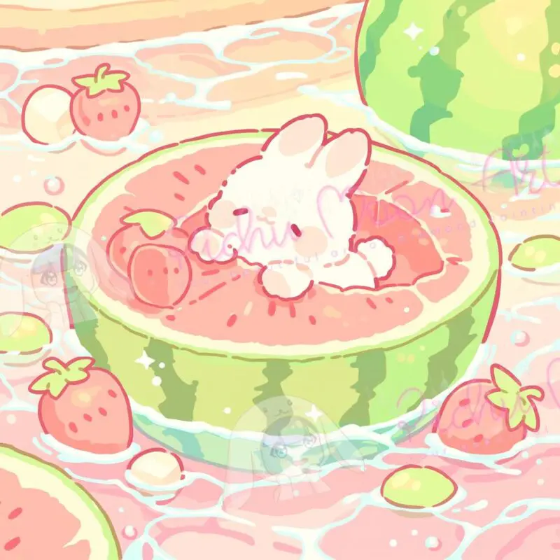 Wassermelonen Hasi und Erdbeerlis