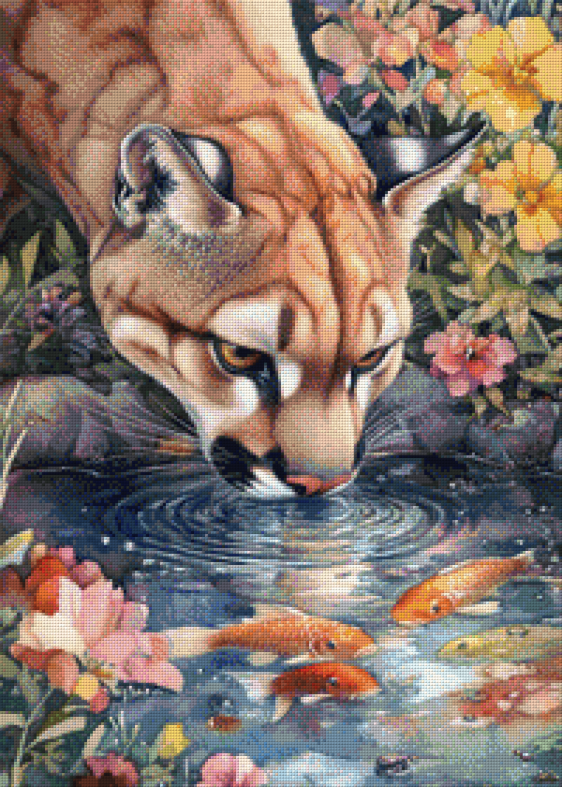 Digitale Leinwand Cougar transquil