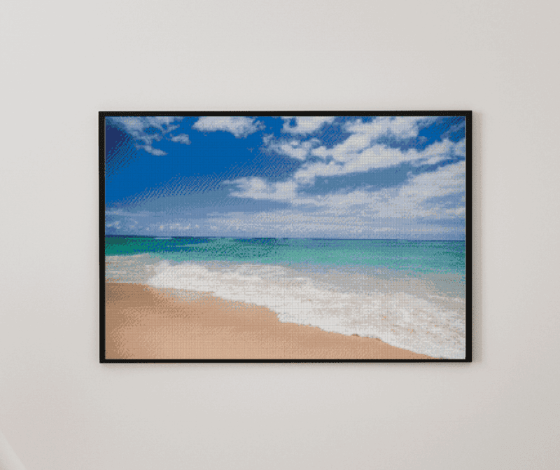 Strand 50x70 eckige Steine