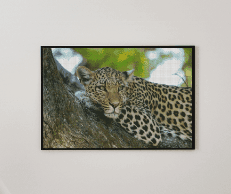 Leopard 50x70 eckige Steine