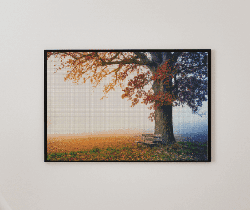 Jahreszeit 50x70 eckige Steine