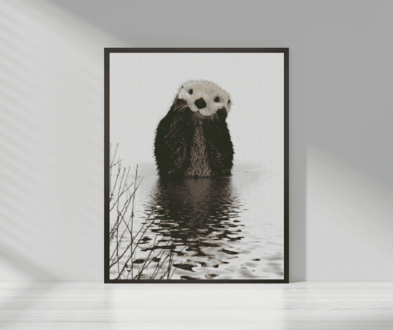 Ich bin ein süßer Otter 50×70 eckige Steine