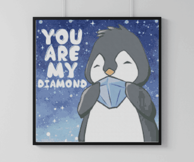 PichuMoonArt, You are my Diamond 50x50 eckige Steine