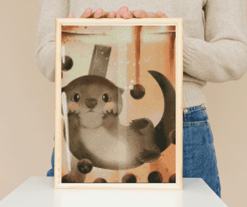 valyovanka, Bubble tea Otter 30×40 eckige Steine