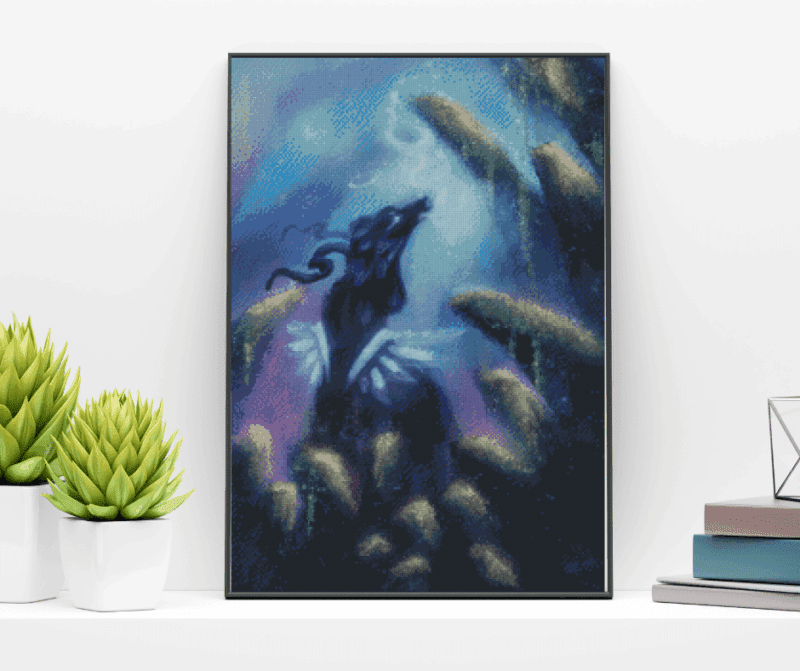 Frostworkchan, Butterflyfalmes 50×70 Eckige Steine