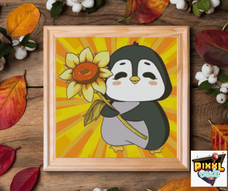 Pixxldude- Pingu sunflower (40x40)