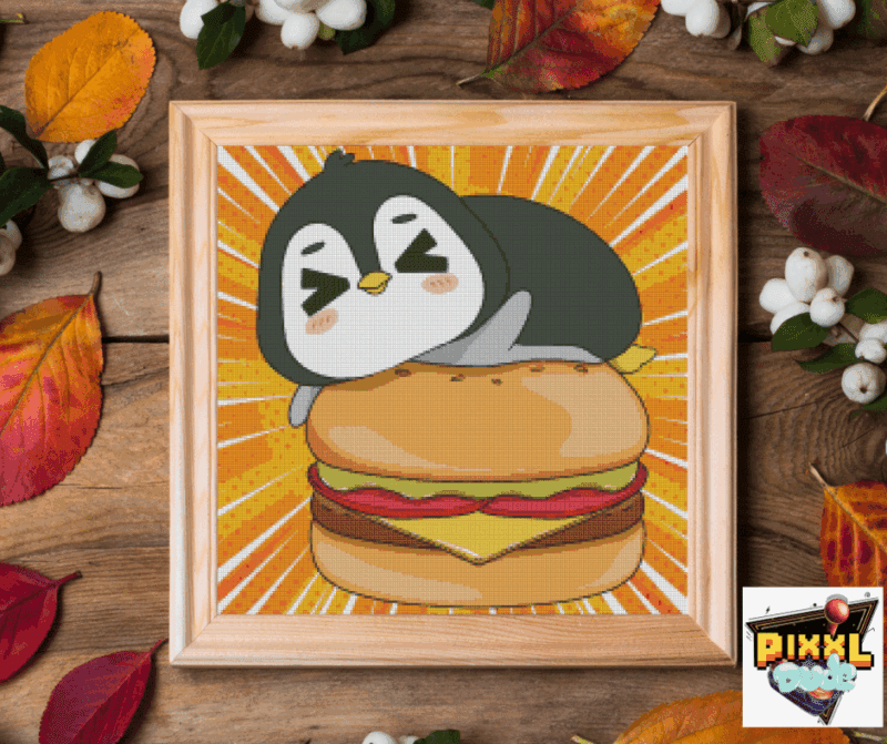 Pixxldude- dont touch my burger! (40x40)