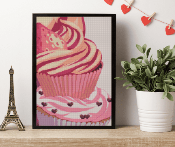 Hidekos Artwork - Cupcake 30x40 Eckige Steine