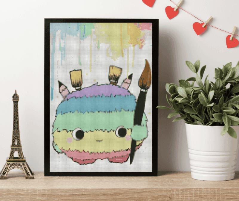 Tiny Tami, Malmonster 30×40 Eckige Steine
