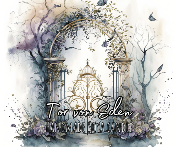 Handgemachte Kerze aus Soja Wachs – Tor von Eden (Limitiert)