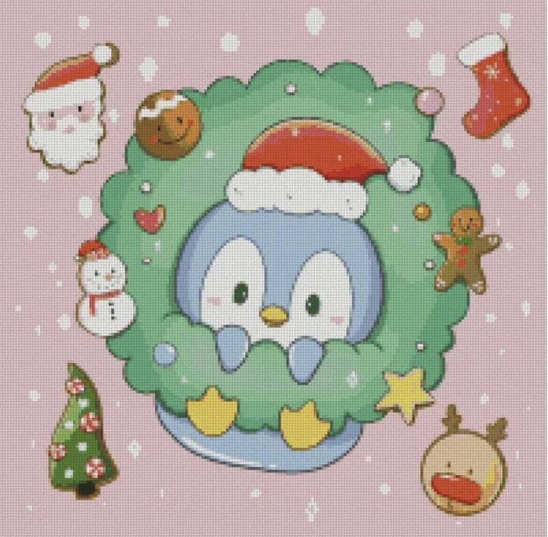 valyovanka, Christmas Pingu im Kranz