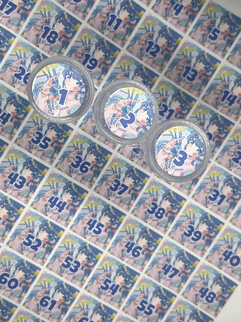 Ø20mm Runde Dosen Sticker Bogen Zahlen 1-94 Designer
