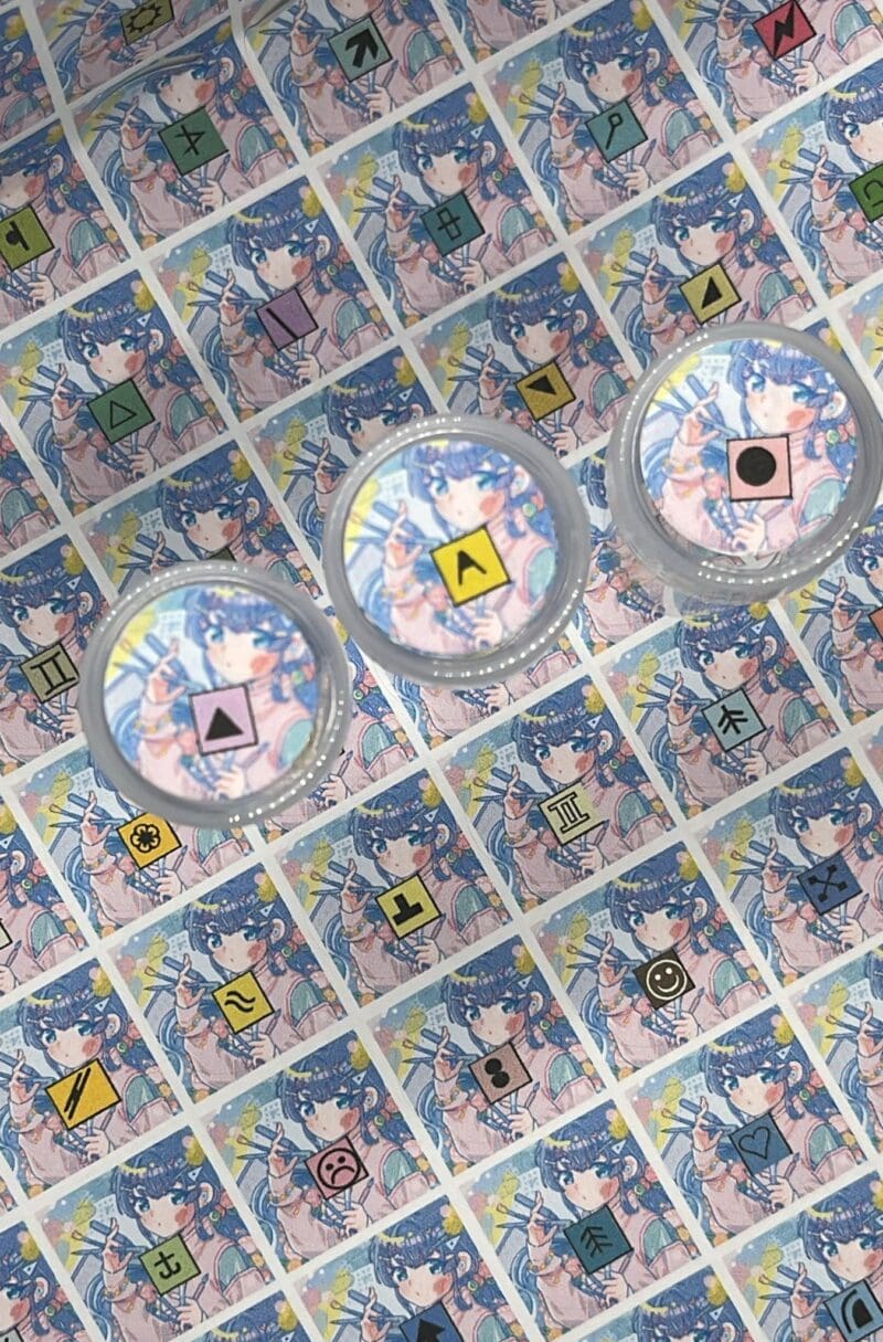 Ø20mm Runde Dosen Sticker Bogen Symbole - Designer