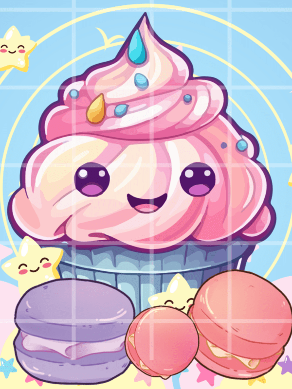 Happy Macaron Cupcake 30x40 FULL FAIRY DUST