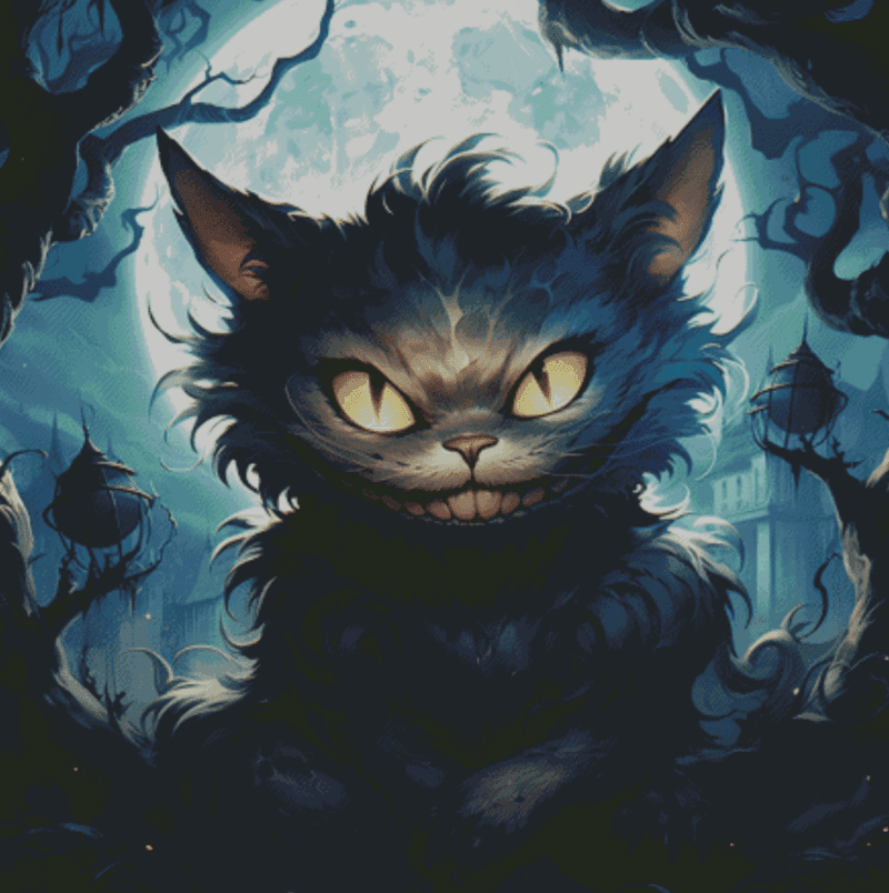 Jackie Schwabe Grinsekatze 150 Farben 80×80 | Ai Art