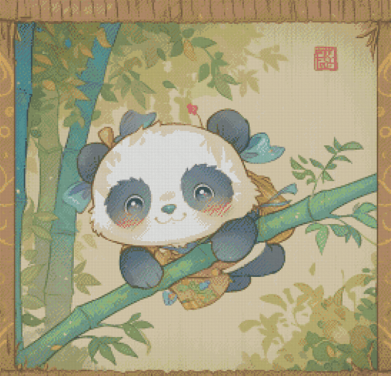 Sakura.ai Pandas Adventure part 2 50x50 56 Farben | Ai Art