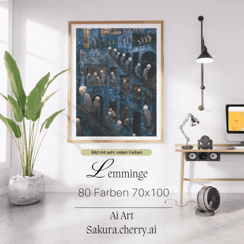 Lemminge by Sakura Cherry ai 70x100 80 Farben | Ai Art