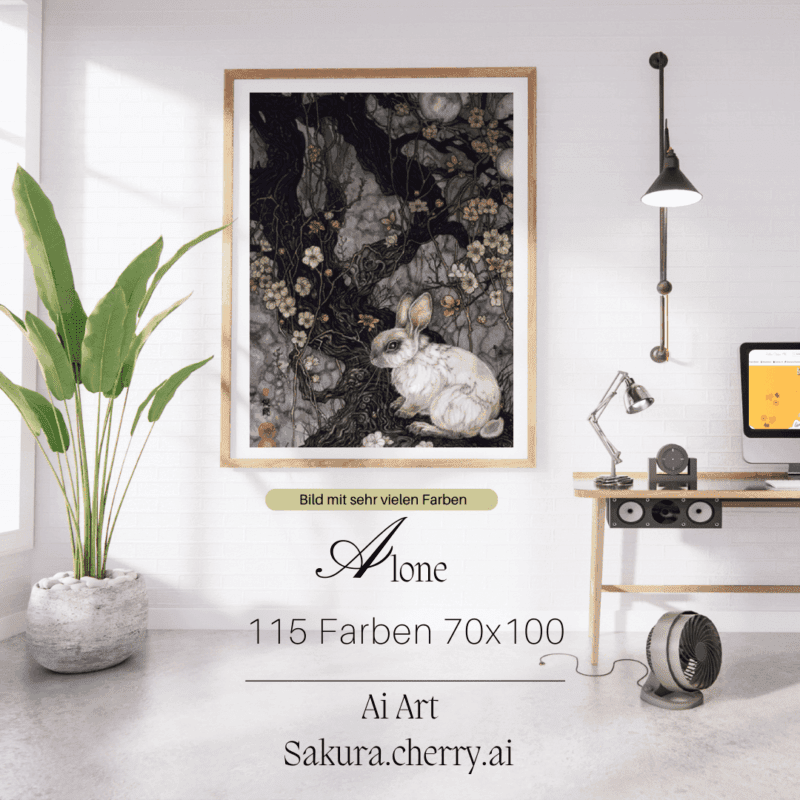 alone by Sakura Cherry ai 70x100 115 Farben | Ai Art