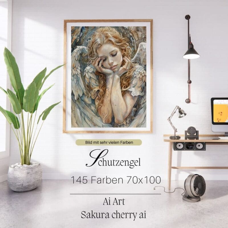 Schutzengel by Sakura cherry ai 70x100 145 Farben | Ai Art