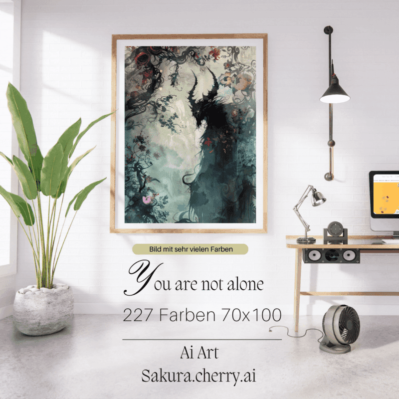 You are not alone by Sakura Cherry ai 70x100 227 Farben | Ai Art