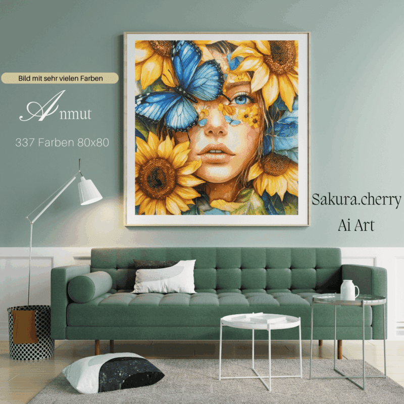 Anmut by Sakura cherry Ai 80x80 337 Farben | Ai Art