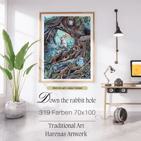 Down the Rabbit Hole by Harenas Artwork 70x100 319 Farben