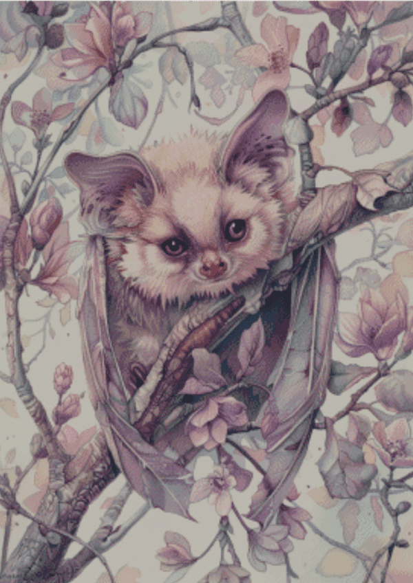 Sakura.ai Fledermaus 50x70 | Ai Art