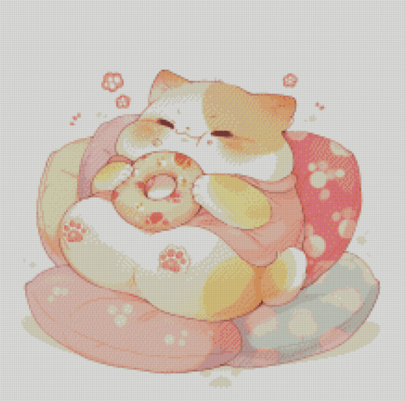 Fluffy Catdog by Sakura Cherry ai 40x40