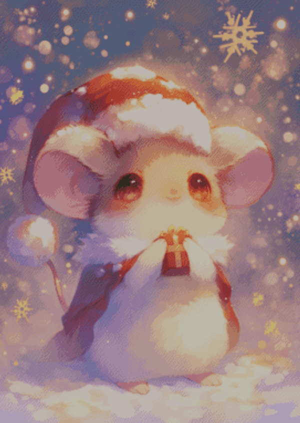 Sakura.ai Christmas Mouse 50×70 | Ai Art